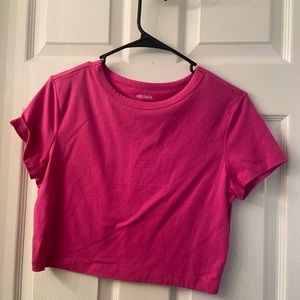 Hot Pink Crop Top Tee